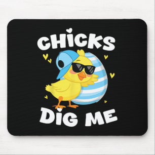 Chicks Dig Me Easter Toddler Boys Men Happy Easter Mouse Mat
