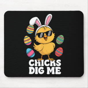 Chicks Dig Me Easter Toddler Boys Men Happy Easter Mouse Mat