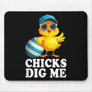 Chicks Dig Me Easter Toddler Boys Men Happy Easter Mouse Mat