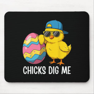 Chicks Dig Me Easter Toddler Boys Men Happy Easter Mouse Mat