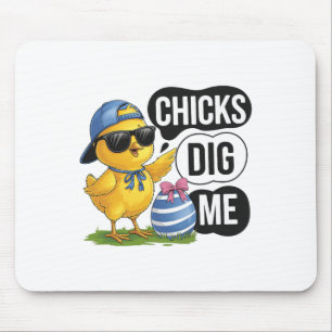 Chicks Dig Me Easter Toddler Boys Men Happy Easter Mouse Mat