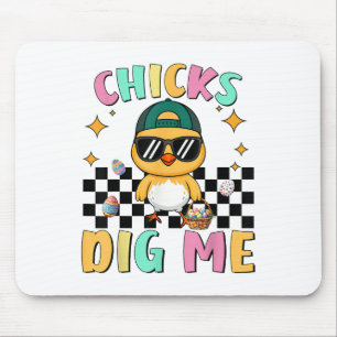 Chicks Dig Me Easter Toddler Boys Men Happy Easter Mouse Mat
