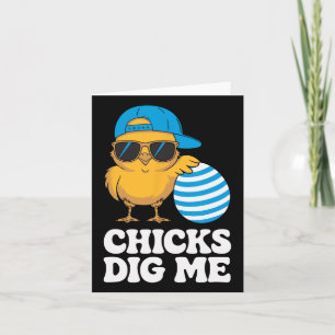 Chicks Dig Me Easter Toddler Boys Men Kids Happy E Card