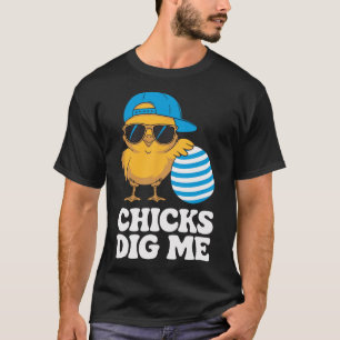 Chicks Dig Me Easter Toddler Boys Men Kids Happy E T-Shirt