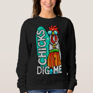 Chicks Dig Me For Men Kids Summer 2022 Adult  Roos Sweatshirt