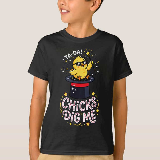 Chicks Dig Me Funny By Chick Sungles Retro Cute _2 T-Shirt (Front)