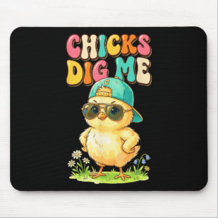 Chicks Dig Me Funny By Chick Sungles Retro Cute Mouse Mat