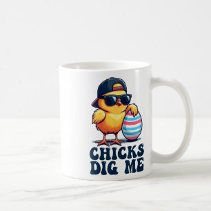 Chicks Dig Me Funny Easter Toddler Boys Men Happy Coffee Mug