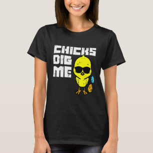 Chicks Dig Me Sunglasses Cool Toddler Boys Easter T-Shirt