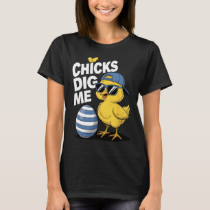 Chicks Dig Me Toddler Boy Easter Boys Easter Toddl T-Shirt