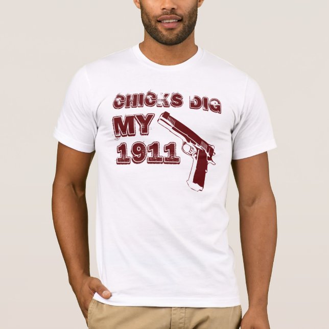 Chicks Dig My 1911 - Red T-Shirt (Front)
