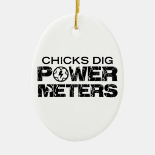 Chicks Dig Power Metres Ceramic Tree Decoration