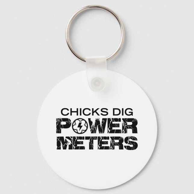 Chicks Dig Power Metres Key Ring (Front)