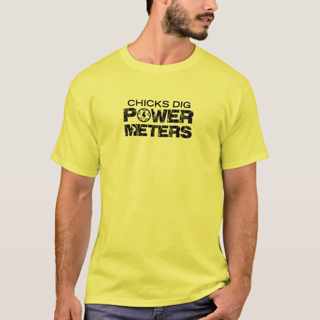 Chicks Dig Power Metres T-Shirt (Front)