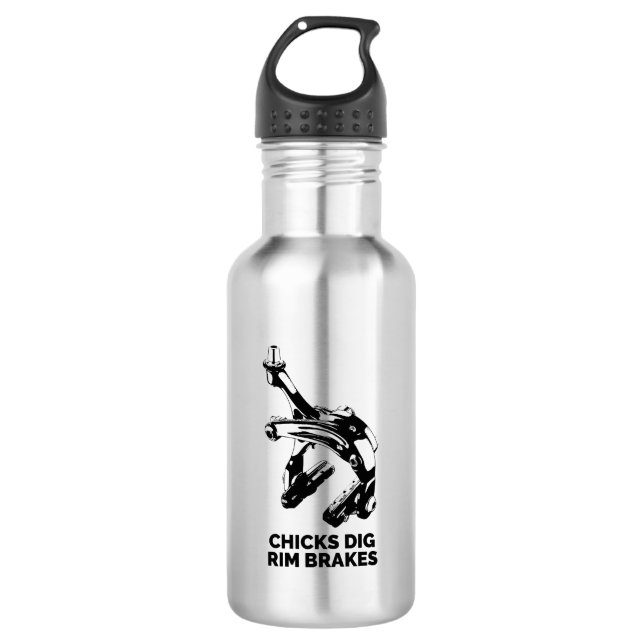 Chicks Dig Rim Brakes 532 Ml Water Bottle (Front)