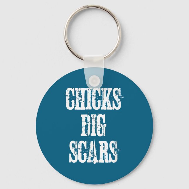 Chicks Dig S Shirt Congenital Heart Defect Chd War Key Ring (Front)