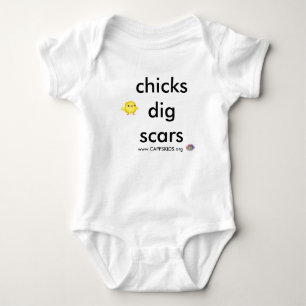 Chicks Dig Scars CAPPSKIDS Baby Bodysuit