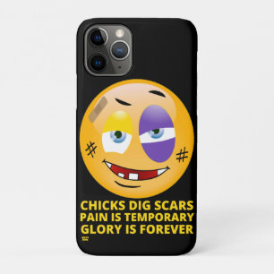 "CHICKS DIG SCARS" funny emoji      iPhone 11 Pro Case