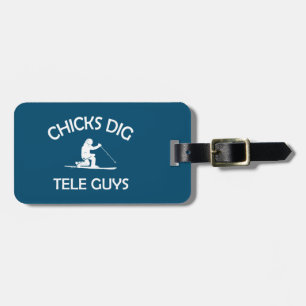 Chicks Dig Tele Guys Luggage Tag