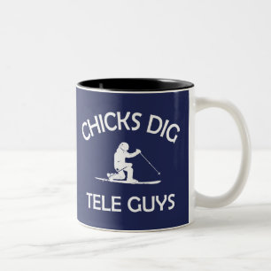 Chicks Dig Tele Guys Two-Tone Coffee Mug
