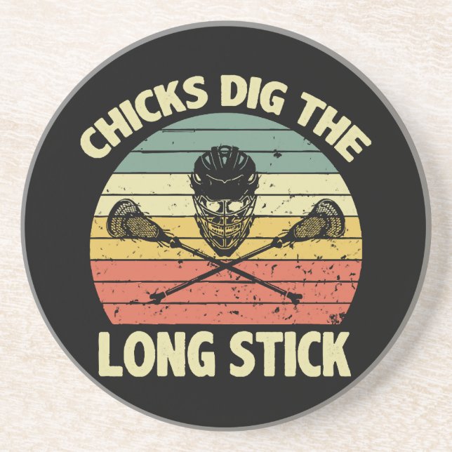 Chicks Dig The Long Stick Coaster (Front)