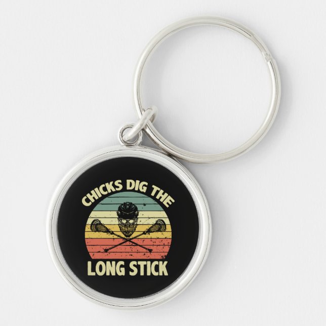 Chicks Dig The Long Stick Key Ring (Front)