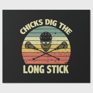 Chicks Dig The Long Stick Wrapping Paper