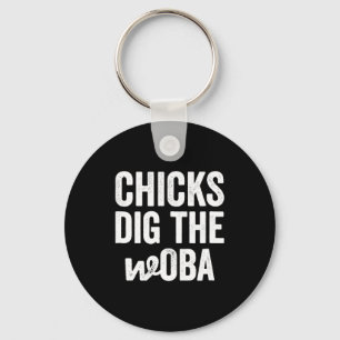 Chicks Dig The Woba Sabermetrics For Baseball Coa Key Ring