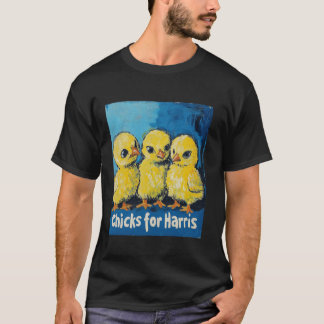 Chicks for Harris Bright Artistic Yellow Campaign  T-Shirt