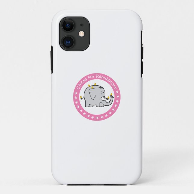 chicks for republicans iphone case (Back)