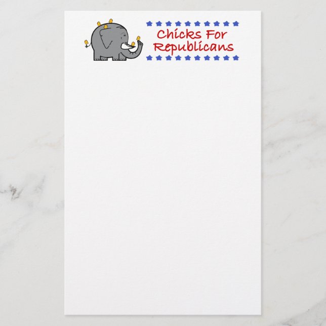 chicks for republicans stationery (Front)
