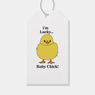 Chicks I'm Lucky Baby Chick Gift Tags