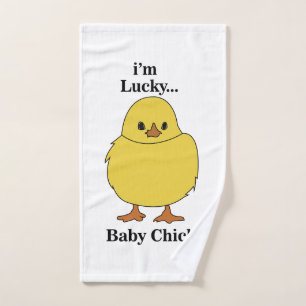 Chicks I'm Lucky Baby Chick Hand Towel