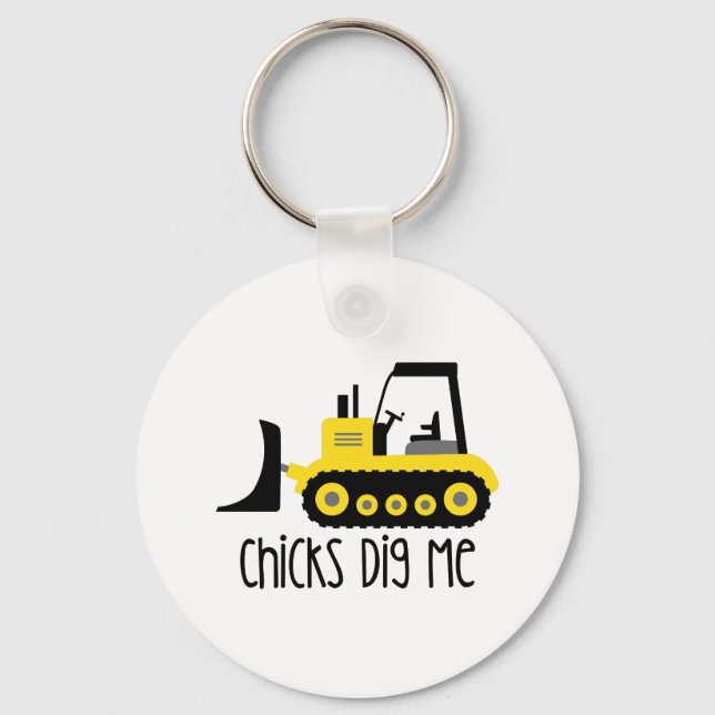 Chicks Me Dig Key Ring (Front)