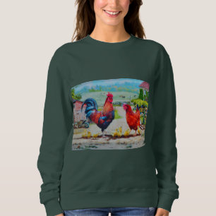 Chicks on a farm sweatshirt