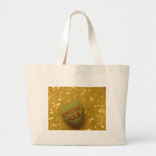 Chicks Rule Large Tote Bag