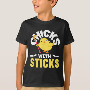 Chicks With Sticks Field Hockey Player Fun T-Shirt
