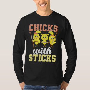 Chicks With Sticks Field Hockey Player Hockey Fan T-Shirt