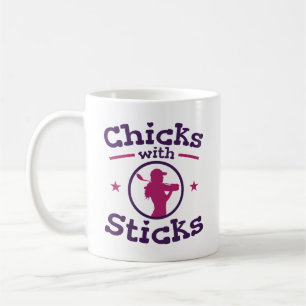 Chicks with Sticks Golf Golfing Golfer Women Coffee Mug
