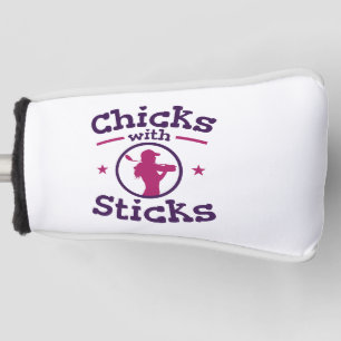 Chicks with Sticks Golf Golfing Golfer Women Golf Head Cover