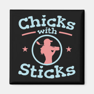 Chicks with Sticks Golf Women  Magnet