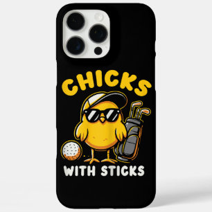 Chicks With Sticks Golfer Girl Woman Golf Club Gol iPhone 16 Pro Max Case