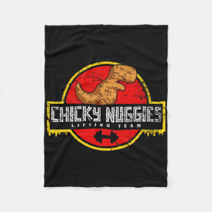Chicky Nuggies Lifting Team Chicken Nugget Lover D Fleece Blanket