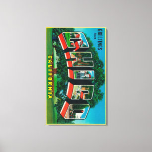 Chico, California - Large Letter Scenes Canvas Print