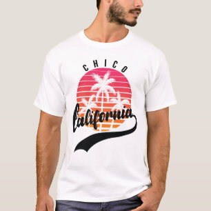 Chico, California Retro Sunset Men's T-Shirt