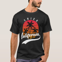 Chico, California Retro Sunset Men's T-Shirt
