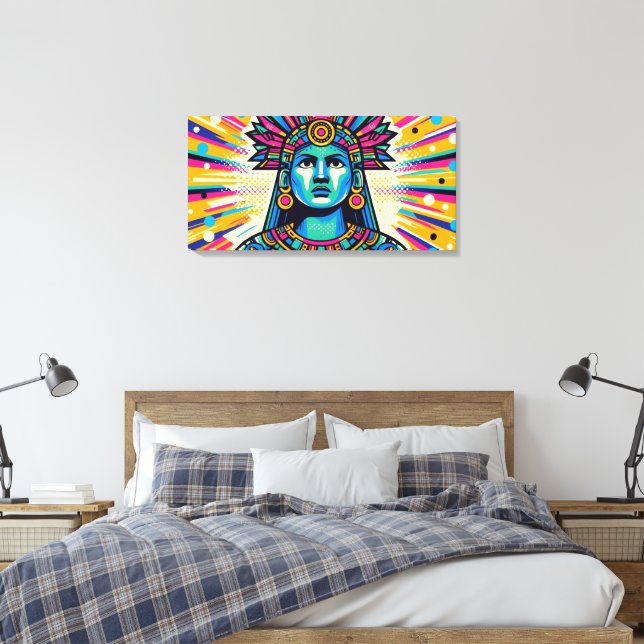 Chicomecōātl 8 canvas print (Insitu(Bedroom))