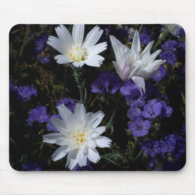Chicory and Phacelia Wildflowers Mouse Mat (Front)