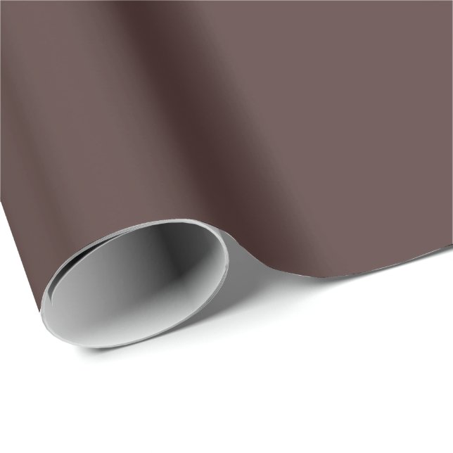 Chicory Coffee Solid Colour Print, Neutral Brown Wrapping Paper (Roll Corner)