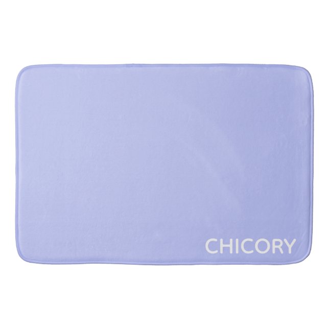 Chicory Flower blue colour name Bath Mat (Front)